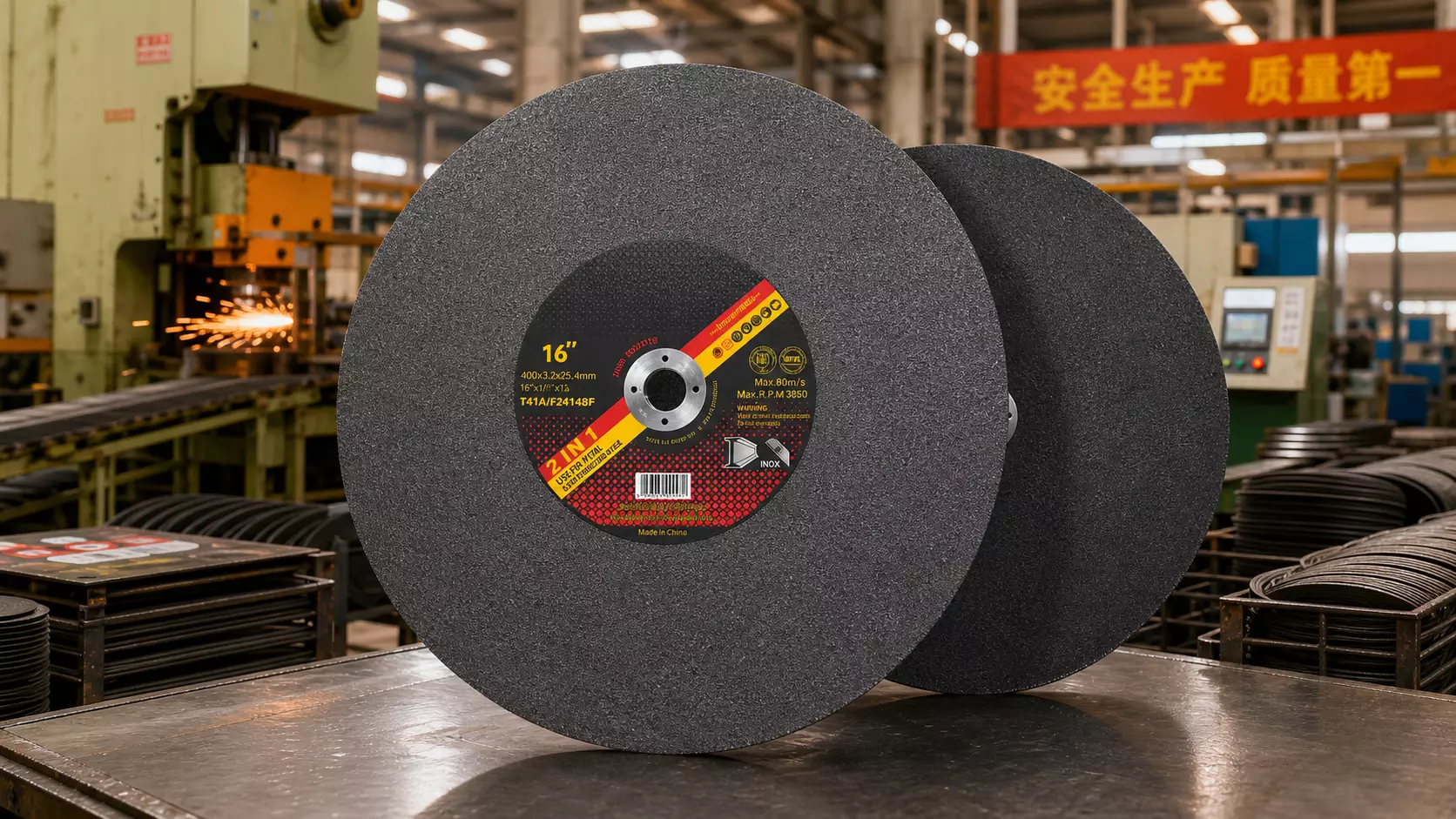 16 Inch Cutting Disc (400mm) for Steel – OEM Metal Cutting Wheel 16 inch cutting disc 400mm metal cutting wheel produced in OEM factory line
