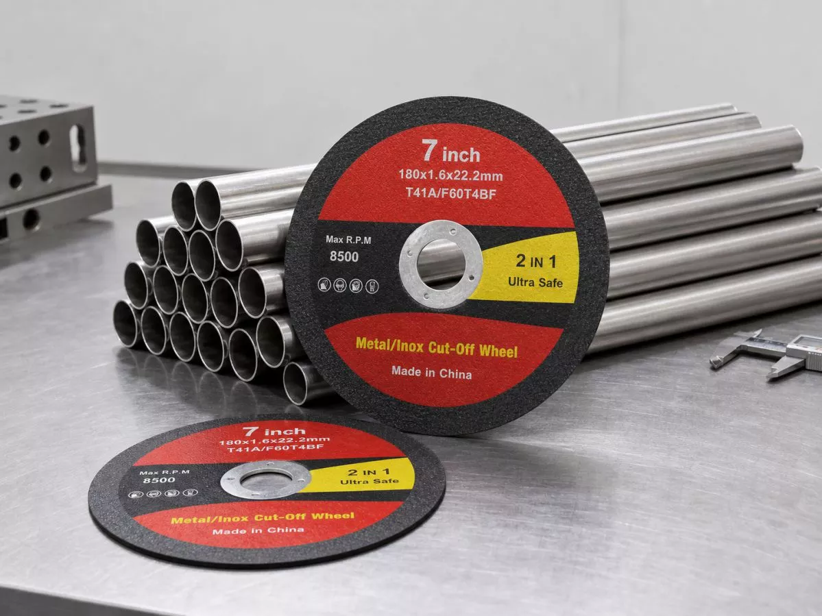 7 inch 180mm 1.6mm ultra-thin cut-off wheel for stainless steel tube cutting — T41A flat disc for metal and inox angle grinder use