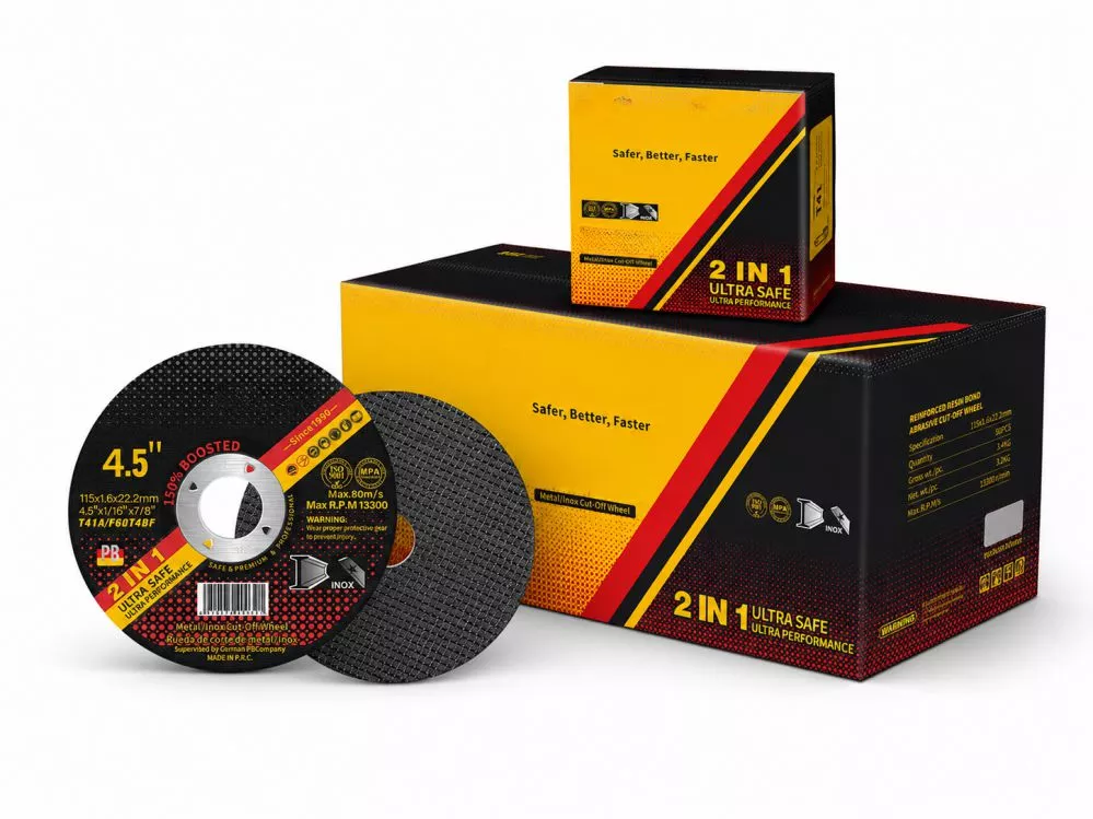 4,5-calowa tarcza do cięcia 115×1,6×22,2 mm T41 ultracienka z eksportowym kartonem OEM od chińskiego producenta